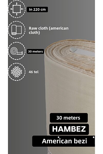 ÇIQRIK HOME 30 Yards American Cloth Fabric Rawbaze-Fund Curtain/Punch Fabric/...