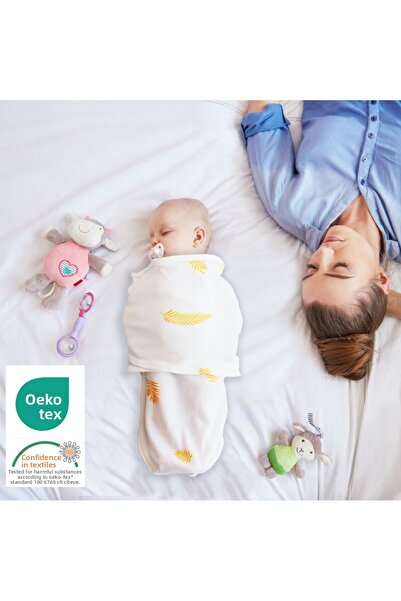 Mommyslab New Season 0-4 Months Patterned Baby Cotton Swaddle - 100% Cotton, Colored and Velcro (Oeko Tex Cif Certificated)