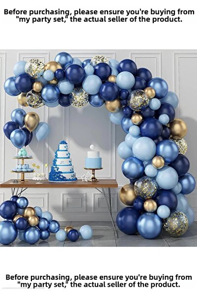 Gold Center مجموعة ماي بارتي^^ معكرون أزرق* أزرق منتصف الليل* كروم ذهبي* مجمو...