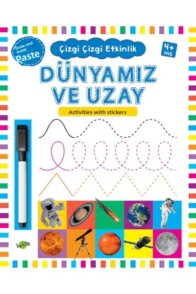 Kukla Yayınları عالمنا والفضاء (4 سنوات) / نشاط رسم الخطوط المتحركة مع الملصق...