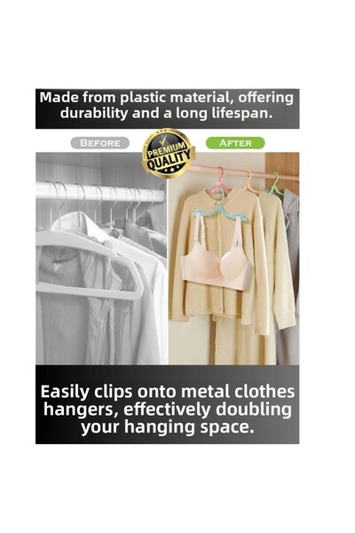 CNGZSHOP 10 τμχ Κρεμάστρα πολλαπλών χρήσεων Συνδετήρας ντουλάπας Εσωτερική ορ...