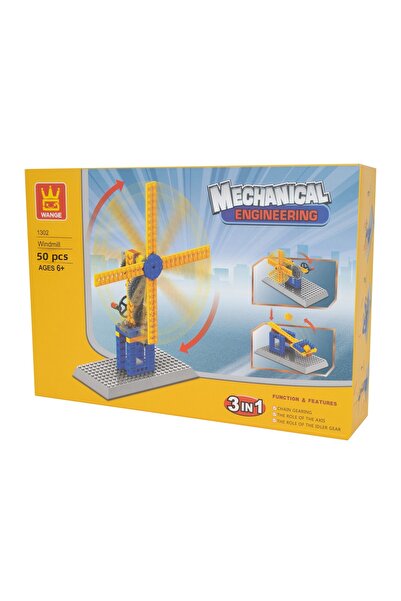 Fab N Funky Windmill Building Blocks - 50 Pcs, Motor Skills & Coordination Development, Ages 6+, 46x43x68cm