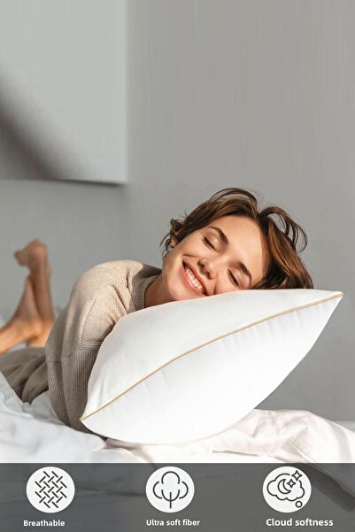 VAROL 2 Pieces Gold Series 1200gr Nano Gel Pillow 50x70cm