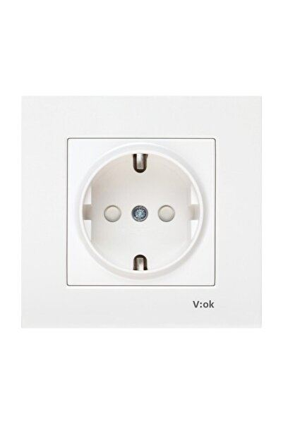 VİKO مقبس أرضي أبيض مقاوم للأطفال