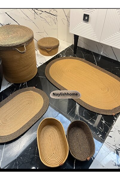 naylişhome طقم حمام مقاس 45 × 40 سم مع سلة مكياج متسخة و25 × 15 سم - هدية، نا...