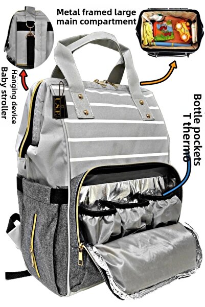 USF Baby Care Bag Mother Baby Care Backpack Smoked (Domestic Product)