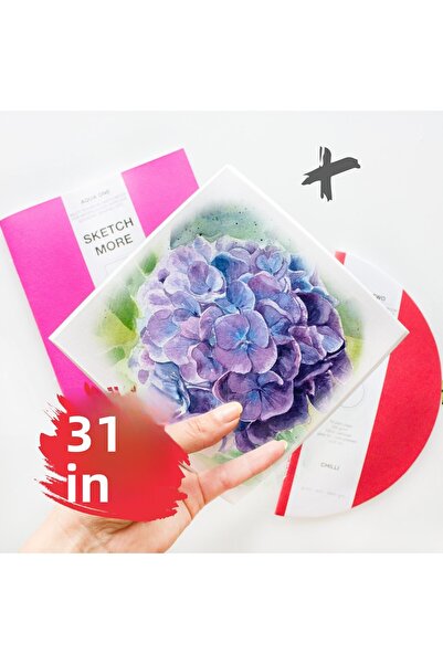 Poli Art Design مجموعة كراسة الرسم سوبر كومبو 3 في 1 (لألوان مائية ورسومات) م...