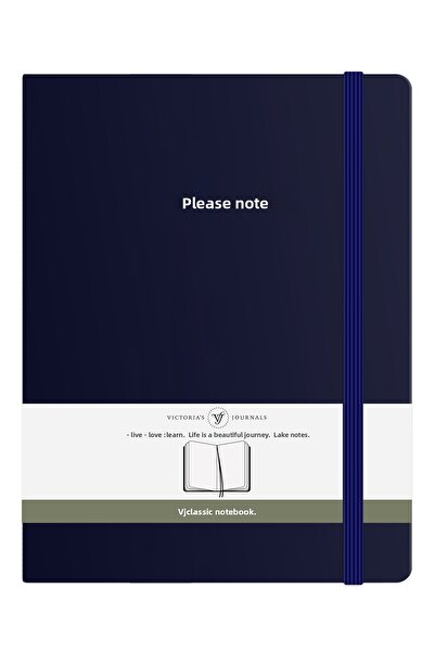 Victoria's Journals دفتر ملاحظات كلاسيكي بغطاء صلب من Nota Bene، مقاس 19x25 س...