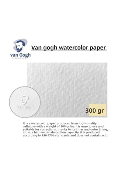 Van Gogh Water Color Paper Green 300 Gr 50x70 Cm5 Pieces