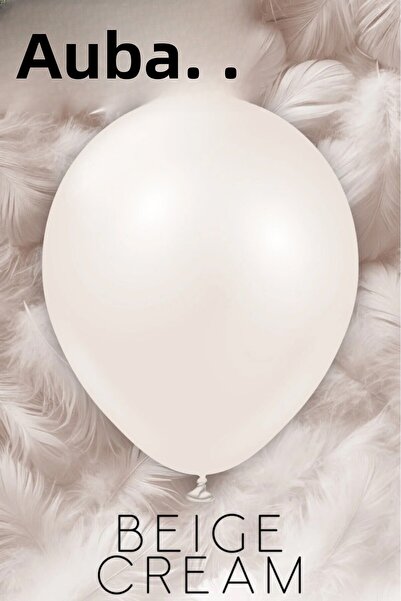 BeySüS بالون كريم بيج من أورا كوليكشن (كريم بيج) - 12 بوصة - 5 قطع