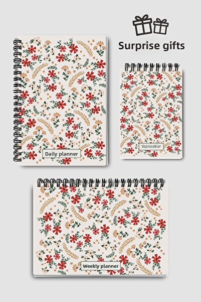 Eldesen Tasarım Planning Set of 3, Daily Planner, Weekly Planner, To-Do List,...