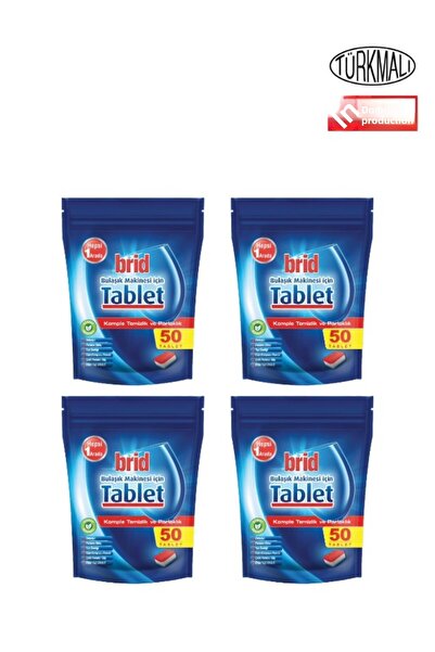 Brid Dishwasher Tablet - Brid 50 Pieces X 4 Pack (200 Pieces)