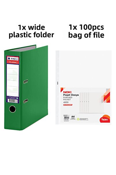 Tigra 1 брой Tigra широка папка 1 брой Noki 100 броя торбички за документи оф...