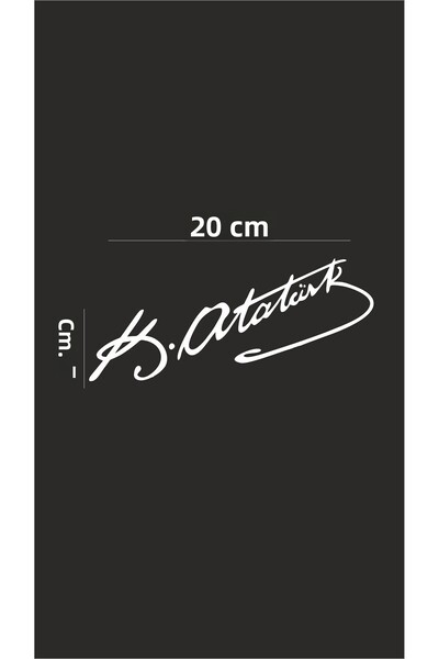 arduçlazer Semnătură Mustafa Kemal Atatürk 20x5 Alb Auto, Motor, PC, Laptop, ...
