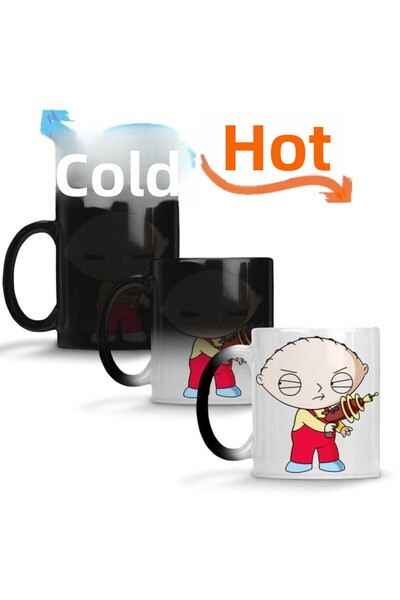 Baskı Dükkanı كوب فاميلي جاي السحري من البورسلين