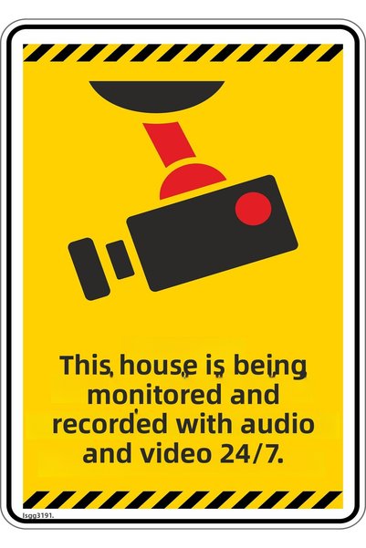 isgtabelam 25X35Cm/Phosphorescent Composite/This House Is Recorded with Audio...