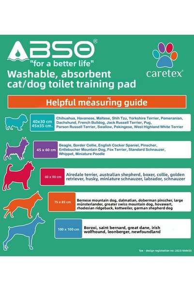 Careshop Abso 4 Washable Absorbent Dog Pad Claret Red Paw Printed (75X85 Cm.)