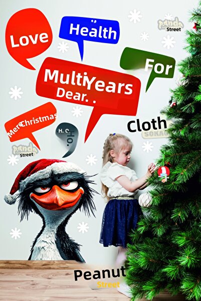 PANDA SOKAĞI مجموعة ملصقات السنة الجديدة Lucky Idalia Penguin، Health Love Mo...