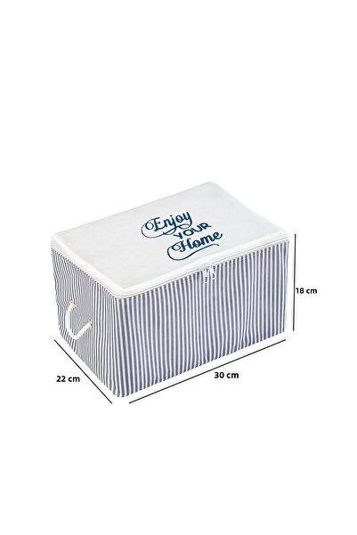 Serstil Μίνι Μέγεθος Εκτύπωση Λεπτομερής Μπλε Ριγέ Τσάντα 30 Χ 22 Χ 18 Εκ