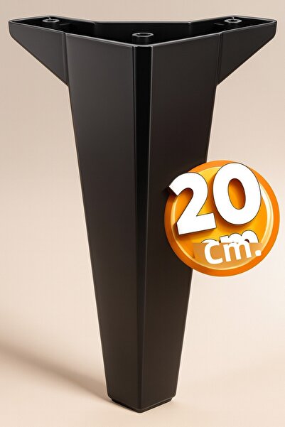 Badem10 Canapea de lux din cedru - Unitate TV neagra de 20 cm, fotoliu si picioare console