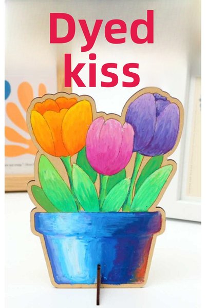 birlazer Cute Tulips in a Pot 13X10 cm Painting Activity