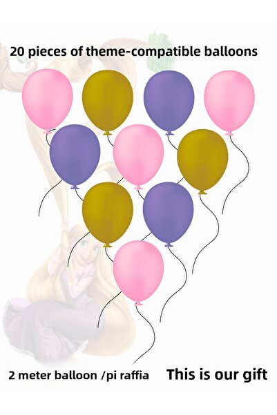 snowparty بالون حفلة عيد ميلاد متوافق مع موضوع رابونزيل