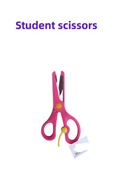 O&S Oyun ve Sanat Eğlen-Üret Student Child School Activity Scissors, Cardboard Picture pink pink Scissors, pink student scissors