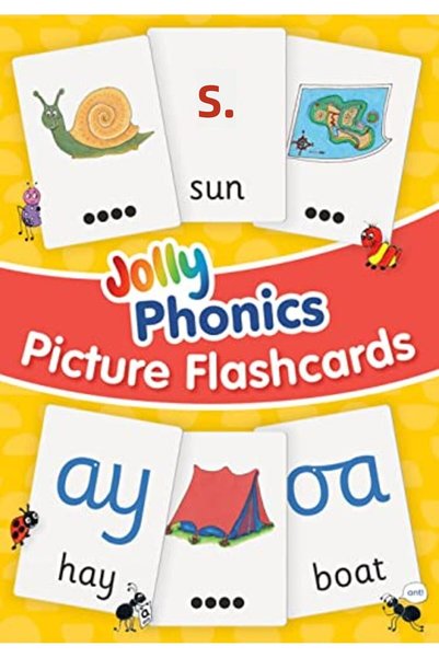 Jolly Phonics بطاقات تعليمية مصورة: في الحروف الساكنة
