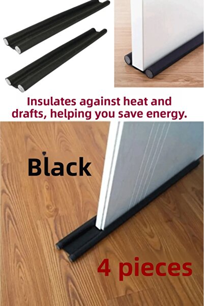 mc.pierobaby 4 Pieces Black Double-Sided Under-Door Wind Cold and Insect Preventing Thermal Insulation Sponge
