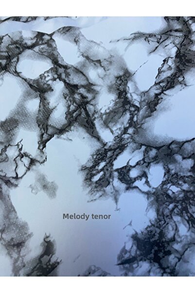 MİRELLA Lined Non-Slip Marble Pattern Erasable Pvc Oilcloth Round Tablecloth 138*138 cm