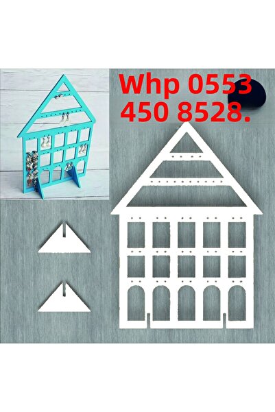 ÇUKUROVA ÜTÜ Suport de prezentare pentru cercei 3 mm din lemn (dimensiune 27 ...