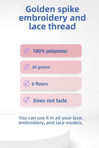 Altınbaşak Litaetrend Golden Thread Embroidery and Lace Cord 20 Gr - Royaleks - No: 656