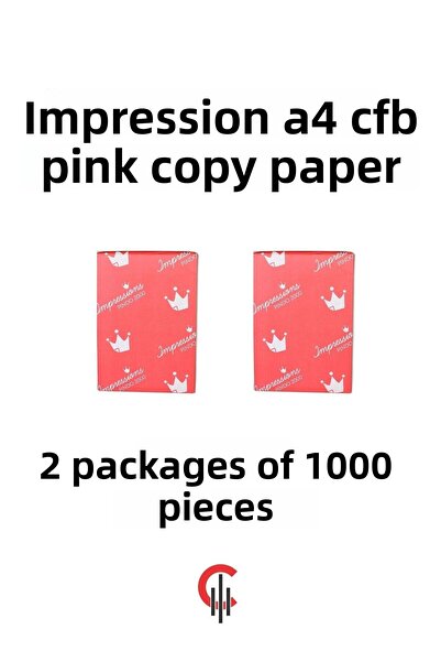 ÇÖZÜM KAĞIT ورق نسخ وردي - إمبريشن A4، Cfb، 2 عبوة، 1000 قطعة