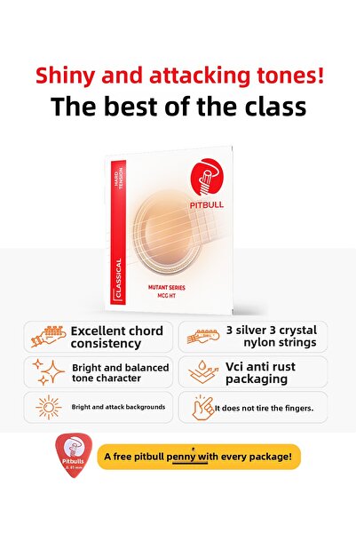 Pitbull Strings Струни за класическа китара Mutant Series с твърдо напрежение MCG HT