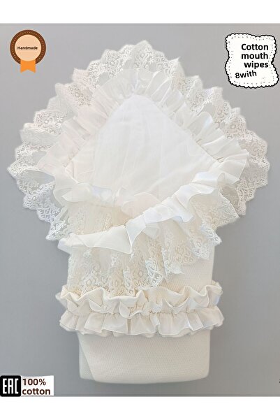 Tomuycuk Lacy Baby Blanket 100% Cotton Natural Organic Sleeping Swaddle Gift Newborn Mevlütlük