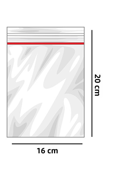 Lider كيس ثلاجة قابل للغلق كيس محكم الغلق 16 × 20 سم 100 قطعة
