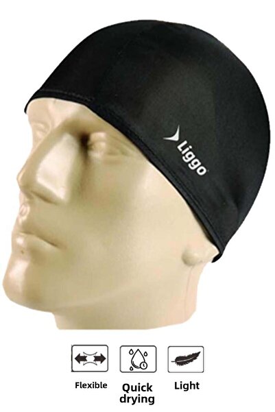 Liggo قبعة من قماش الليكرا، قبعة السباحة، قبعة السباحة، قبعة البحر، قبعة السباحة
