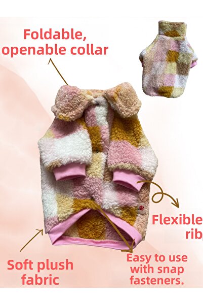 Barneystore Cat Dog Plush Jacket (Snap)