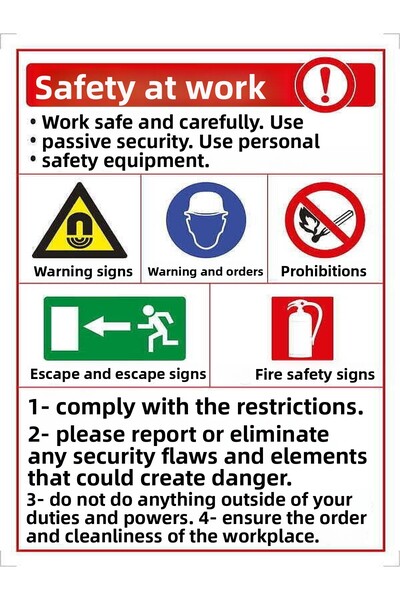 Emek İkaz Levhaları Workplace Safety Warning/Warning Sign