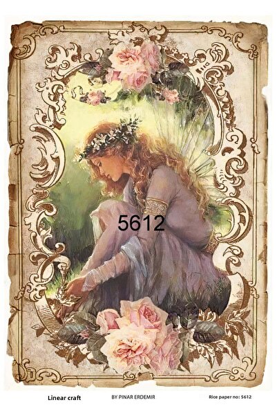 LİNEART Lineart Brass Decopage Paper No:L5612- 29X42Cm