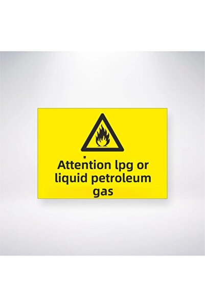 Reysa Tasarım ملصق انتباه غاز البترول المسال 20 × 28 سم