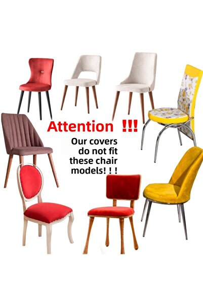 Rüzgar Ticaret Husa pentru scaun din catifea menta, 6 piese - Dimensiune Lycra si elastic