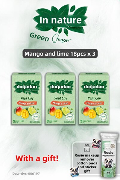 Doğadan Mango and Lime 18-Pack X 3 and Rosie Cotton Gift