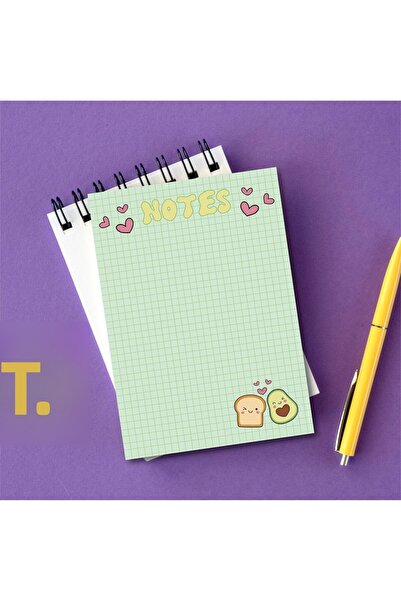 Pine Note Checkered Avocado Green Patterned Planner/To Do List Notebook Memopad Notepad A6