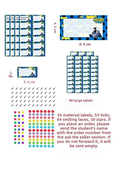 EyER Shoping Σημειωματάριο Βιβλίου Batman με Σχολική Ετικέτα 270 Τεμαχίων που...