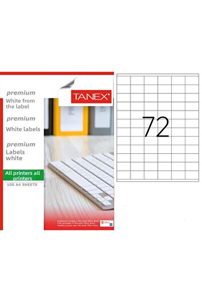 Tanex ملصق ليزر Tw-2272 مقاس 35 × 23.3 مم