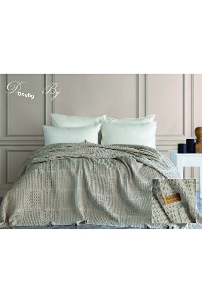 Dantela Denzy Waffle Bedspread - Beige
