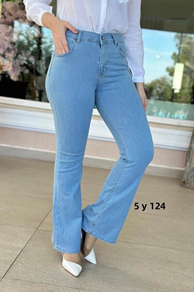 İnce Topuk Lycra Flared Leg Jeans 5Y124