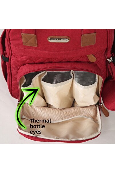 MY Collection Lucky Linen Mother Baby Care Backpack