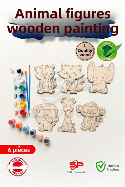 Self Power مجموعة رسم حيوانات خشبية يمكنك صنعها بنفسك، لعبة تعليمية لتنمية ال...